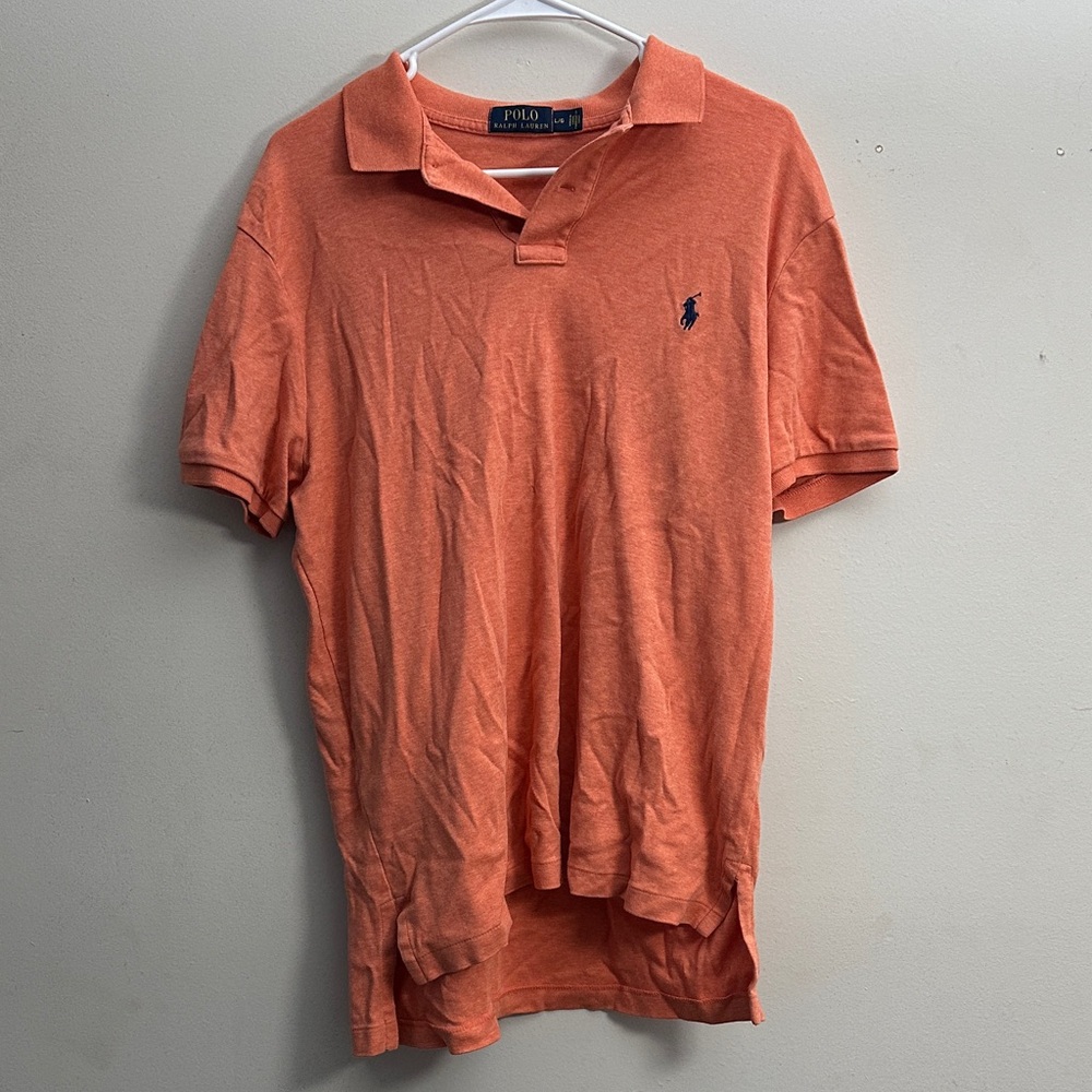 Polo by Ralph Lauren Men's Orange Polo Shirt
